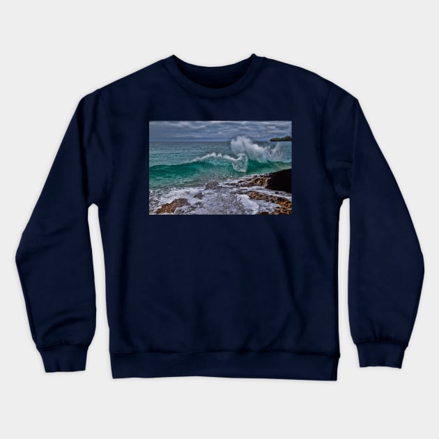 Panama. Bocas del Toro. Red Frog Beach. Crashing Waves. Crewneck Sweatshirt by vadim19